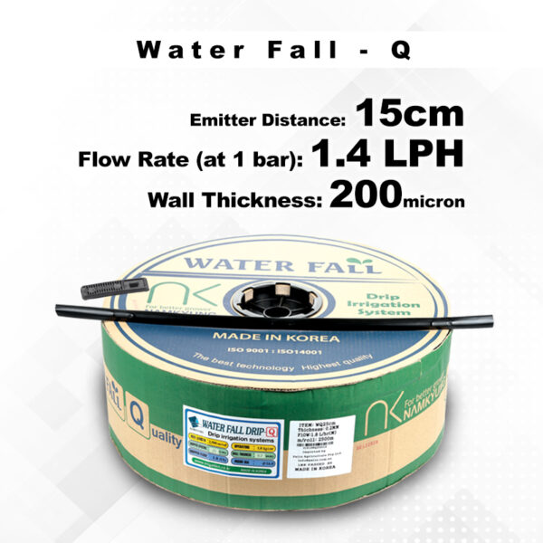 Drip Tape Water Fall-Q | 1.4 L/Hr 15cm