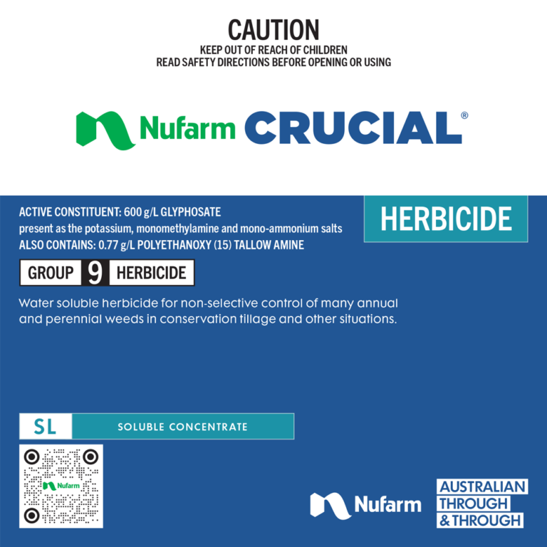 Crucial (Glyphosate 600g/L) 20L Australand Agriculture